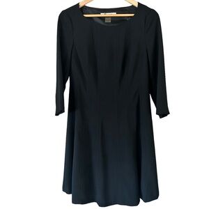Vintage Nygard Collection Black 3/4 Sleeve Petite Women's Sheath Dress Size 8